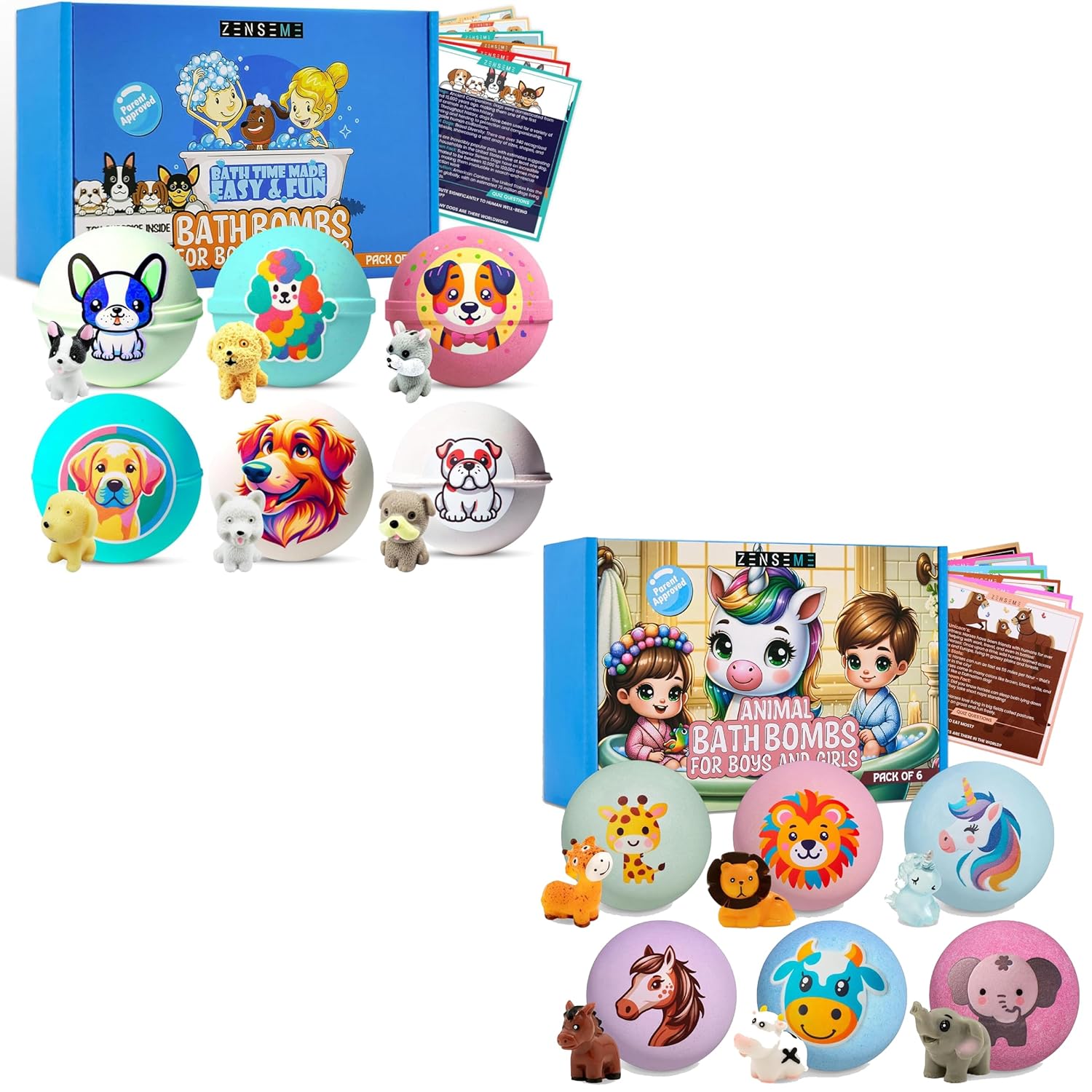 Zenseme Kids Bath Bombs – 12 Scented Organic Bath Bombs for kids with Toys