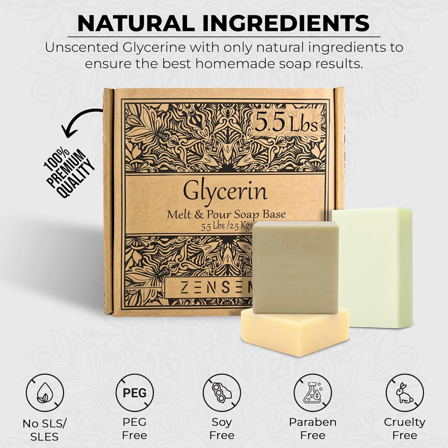 ZenseMe Glycerin & Goat Milk Soap Base –  5.5 lbs
