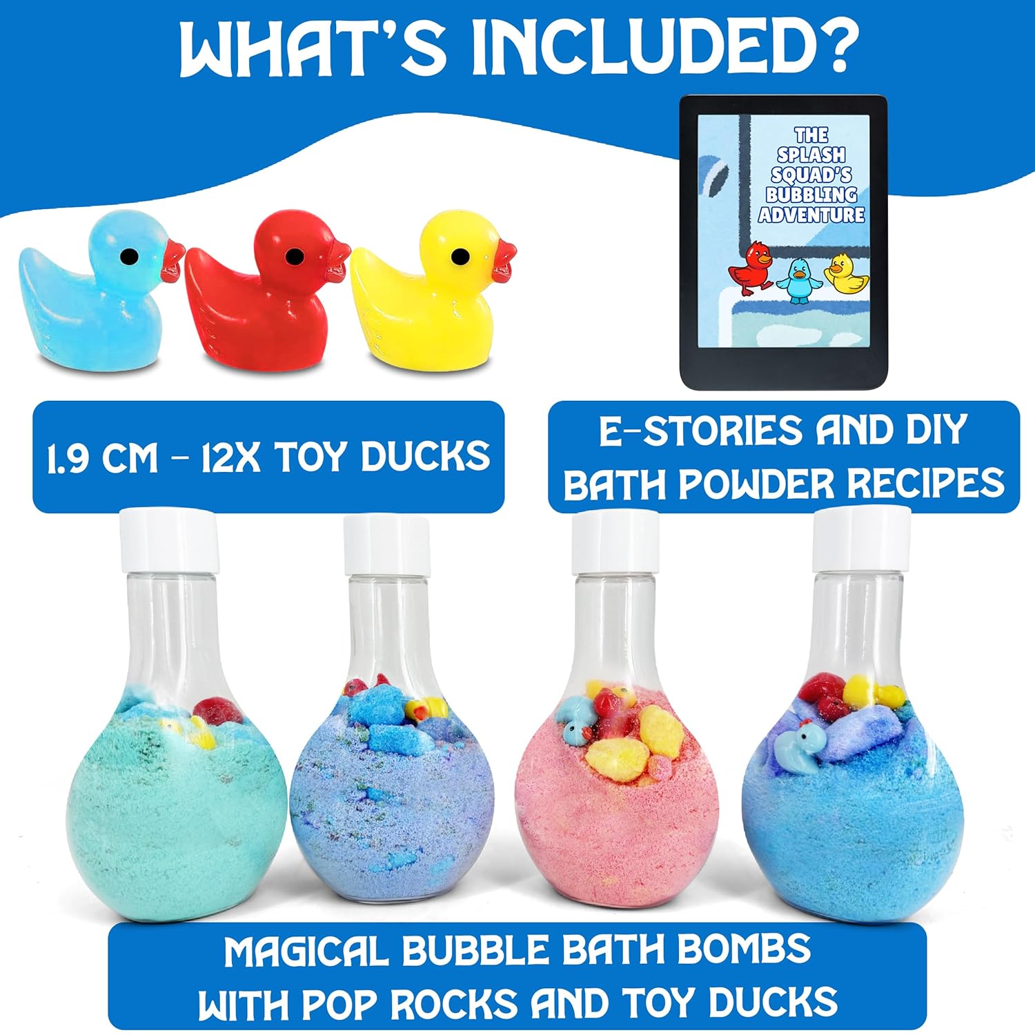 ZenseMe Bath Bomb Powder Set with Toys & Flash Cards