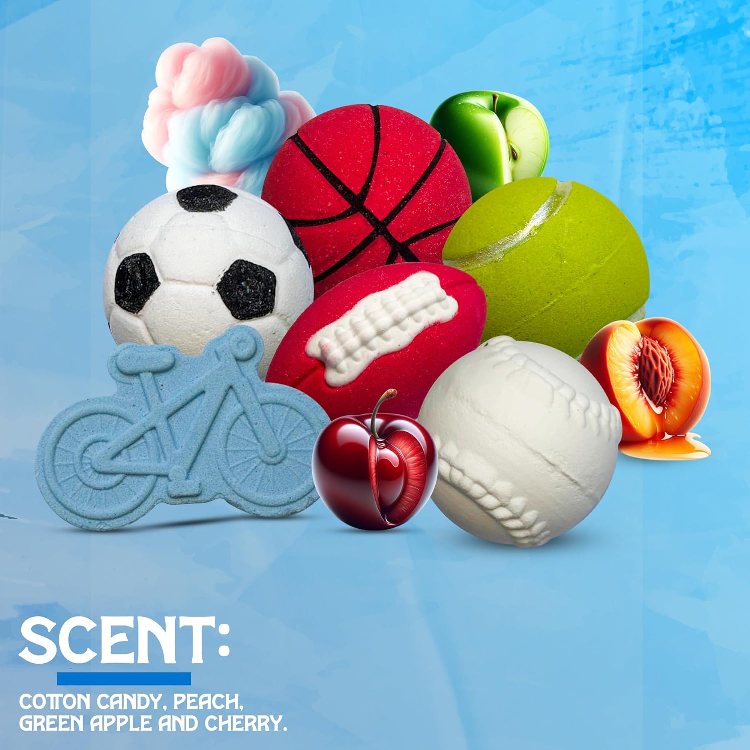 ZenseMe Bath Bomb Powder Set with Toys 